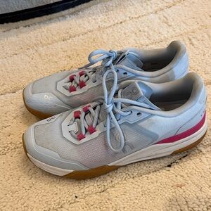 On Running Women's Light Blue & Pink court shoes